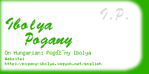 ibolya pogany business card